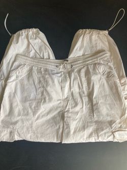 Lucky Brand White cargo parachute pants, Size:XL