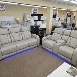 Power Reclining Living Room Set 💥Sofa And Loveseat 💥Brand New 💥💥$10 Down Payment Finance 