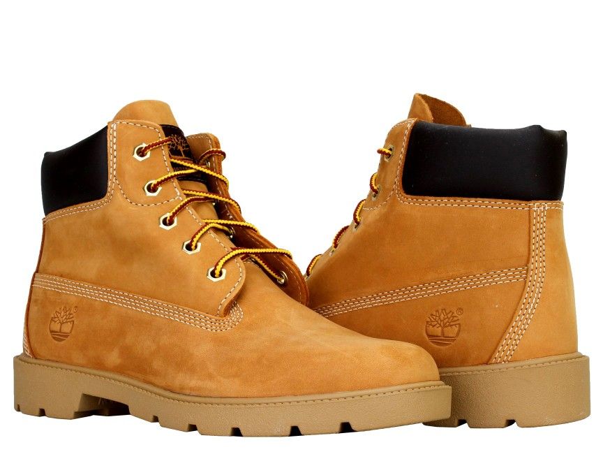 Timberland Youth Premium 6" Waterproof Boots 13M (Wheat Nubick)