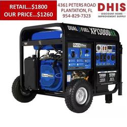 DUROMAX 13000/10500-Watt Dual Fuel Electric Start Gasoline/Propane Portable Home Generator NEW