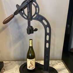 Industrial Wrought Iron Wine Bottle Opener