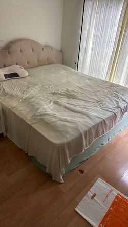 Moving, free king-size bed and mattress