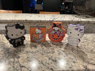 Hello Kitty Halloween Wood Decor Set of 4