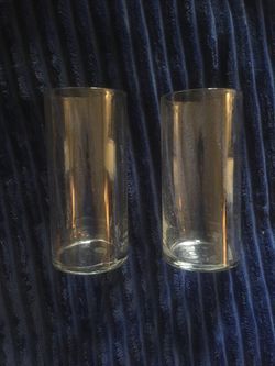 two pairs of glass vase