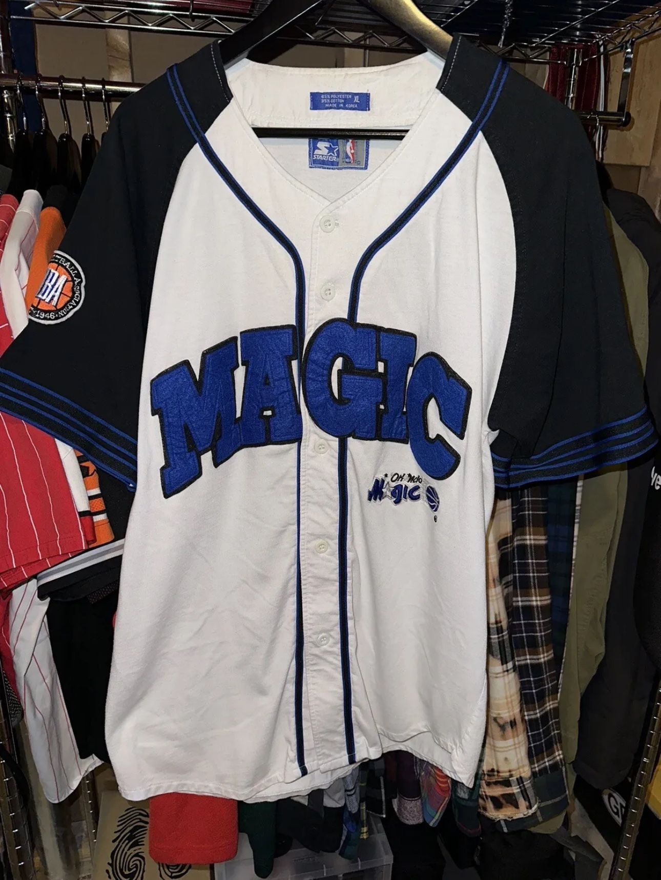 Vintage 90’s Starter Orlando Magic Baseball Jersey Size XL