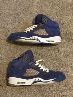 Air Jordan 5 Retro Navy Suede Sneakers