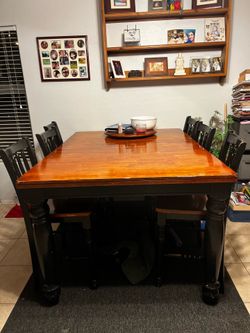 Wood dining room table