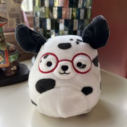 Squishmallows Dustin The Dalmatian Dog W/ Glasses 4” Plush
