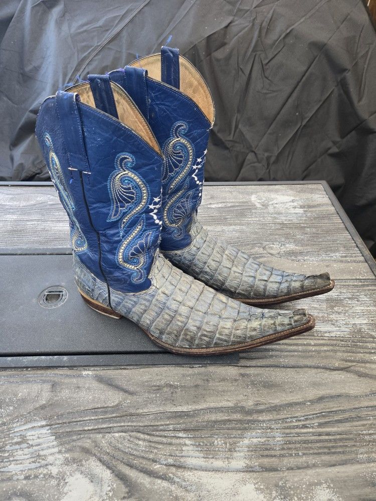 MENS VINTAGE LARRY TAYLOR (LT) CUSTOM COWBOY BOOTS MADE IN MEXICO SIZE 12