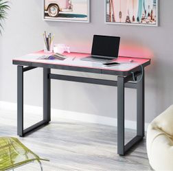 47" Adjustable Height Desk with LED Lighting