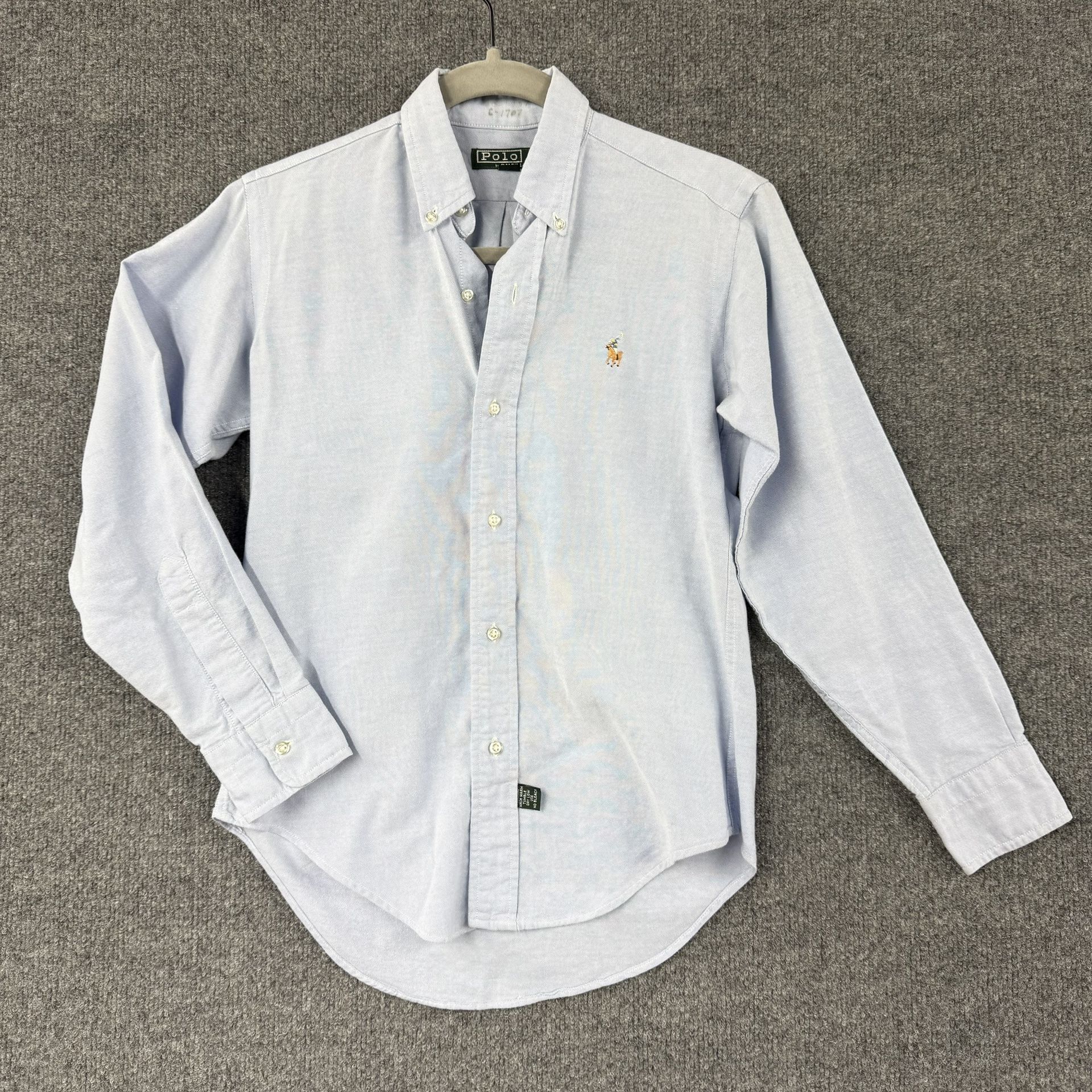 Polo Ralph Lauren Blue Oxford Button-Down Dress Shirt Boy’s Sz 14 Youth Classic