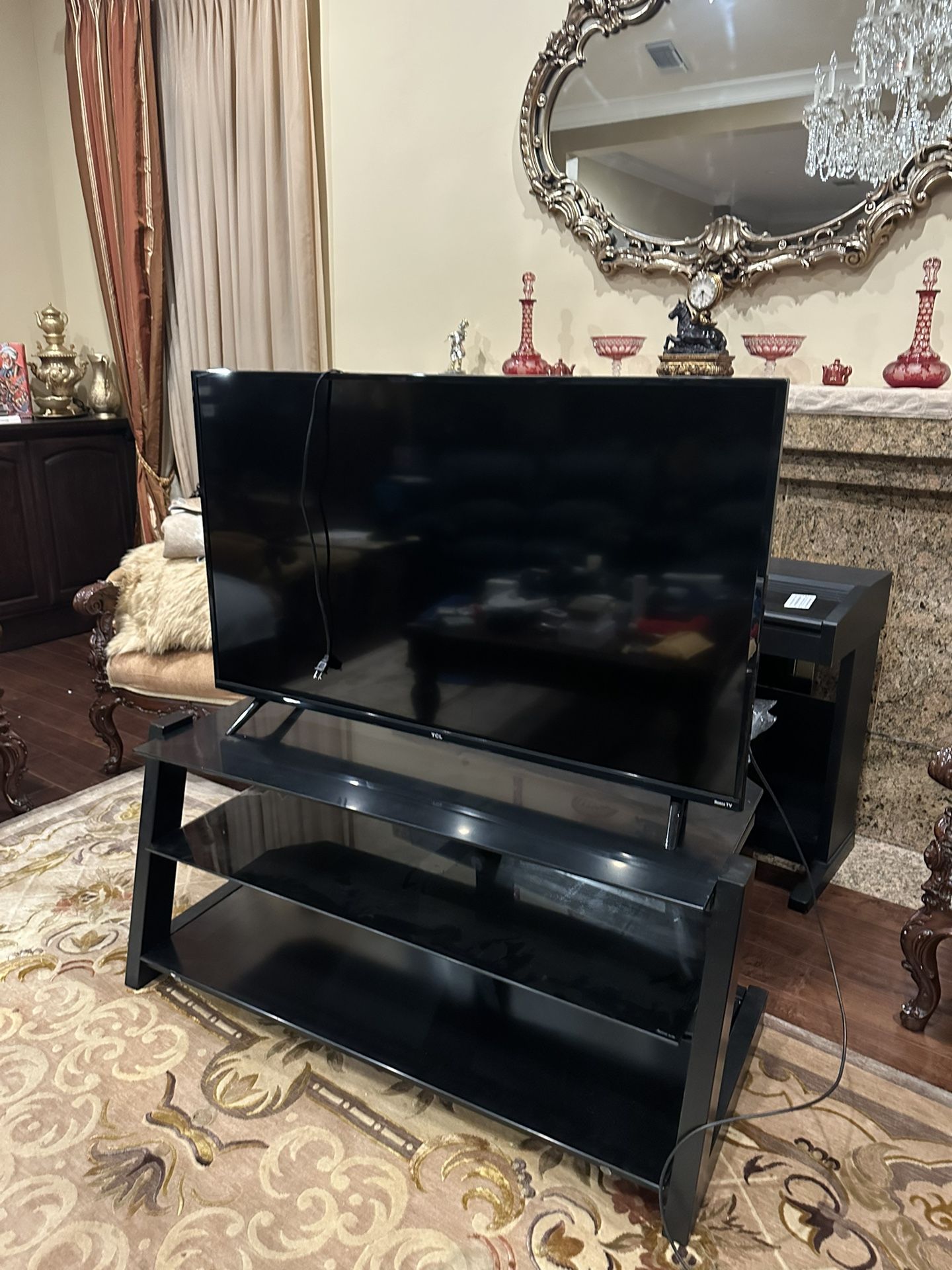 Black sleek TV Stand Media Console