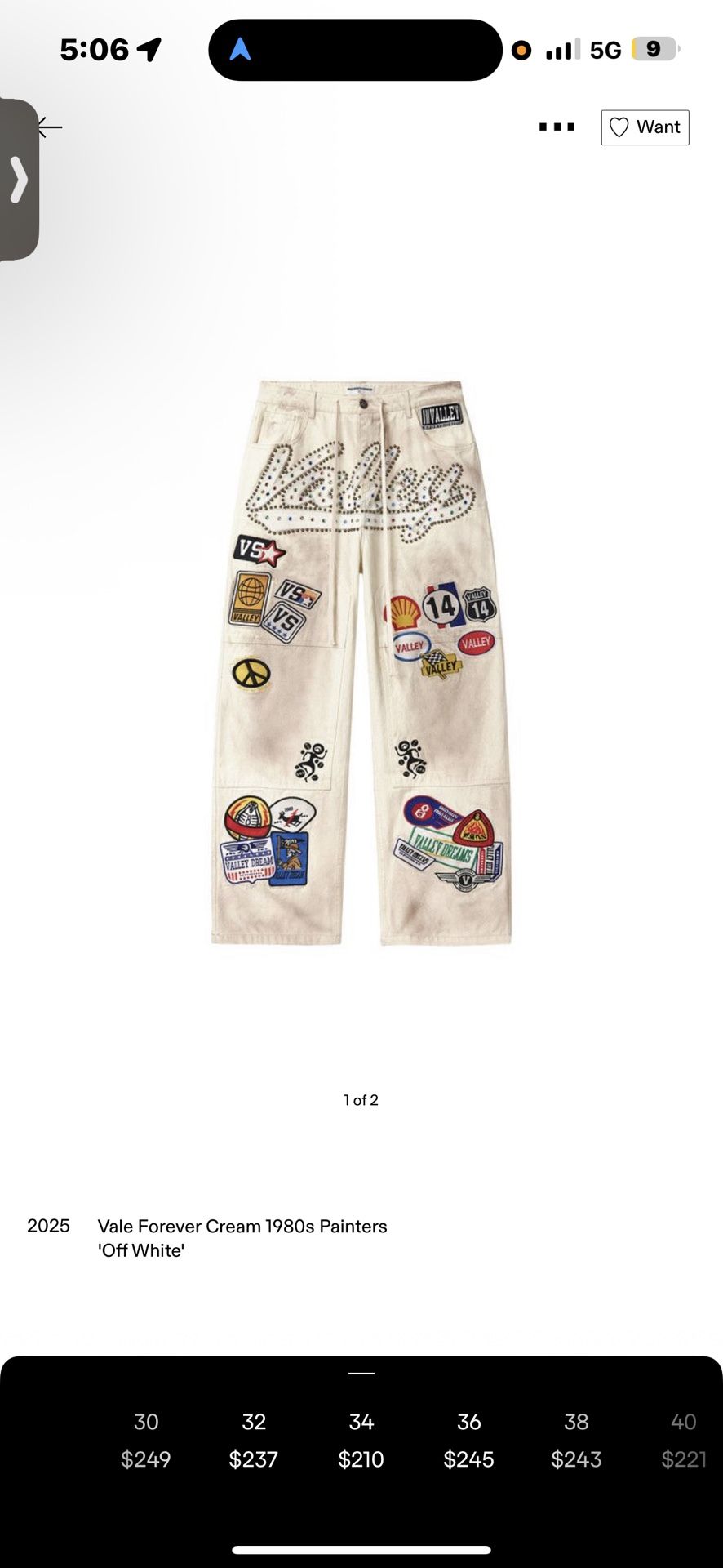 Valley Carpenters Patched Jeans Size 38, Brand New