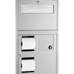 Bobrick B-3574 Recessed Seat-Cover Dispenser W/ TP Holders - $370 (West Loop)