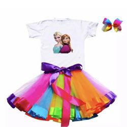 Frozen 4T Elsa Party Dress Tutu Outfit 