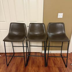 Bar Stools Bar Top Chairs 3 Piece Set 