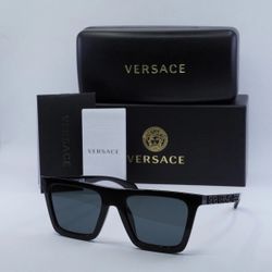 New VERSACE VE4468U GB1/87 Black/Dark Grey 53-19-140 Sunglasses