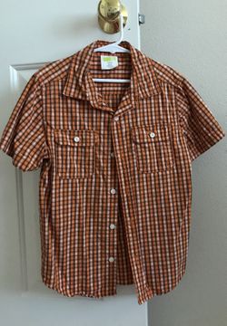Two boys collar shirts, one small (5/6), one m (7/8)