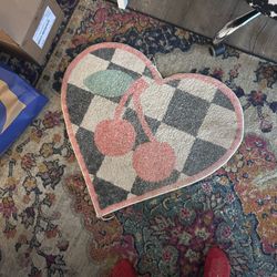 Cherry Heart Floor Mat