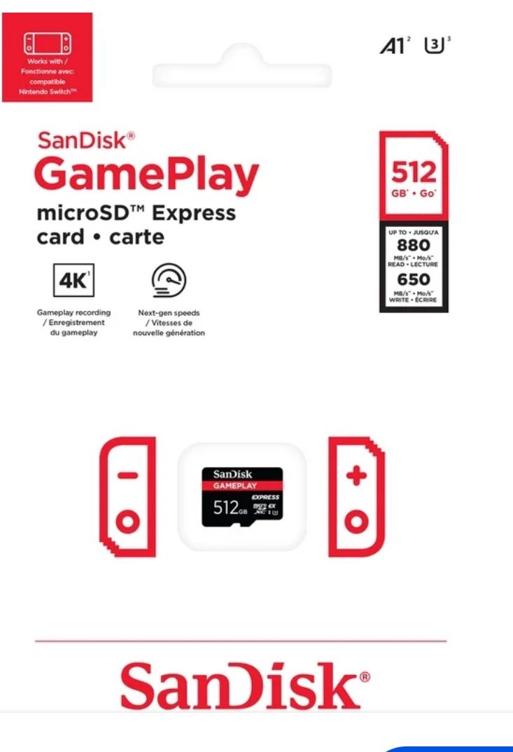 SanDisk MicroSD Card 512 GB Gameplay