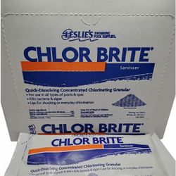 12 Pack Leslies Chlor Brite Granular Chlorine Pool Sanitizer, 12 Pack,12lbs