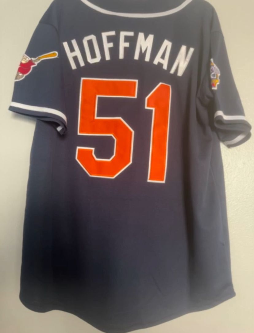  Trevor Hoffman San Diego Padres 1998 World Series Blue  Jersey Men's