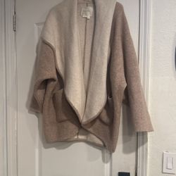 Anthropologie Neutral Tan Sweater Jacket XS/S New