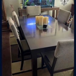 Six Chair Color, Mahogany Table