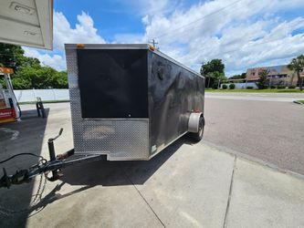 Trailer 5x12"2020" obviously used, and needs cosmetic work, but pulls great no leaks 5"4 hight interior clean documentation in hand ✋️ READ DESCRIPTIO