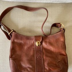 Marino Orlandi Made in Italy Brown leather purse Pattern interior