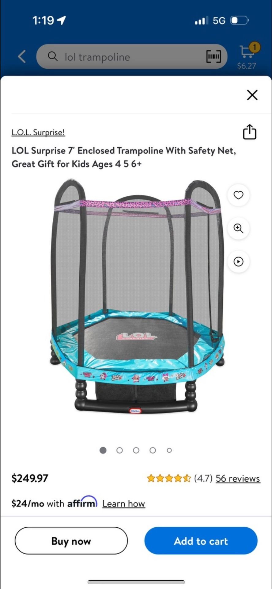 Trampoline lol 7ft New