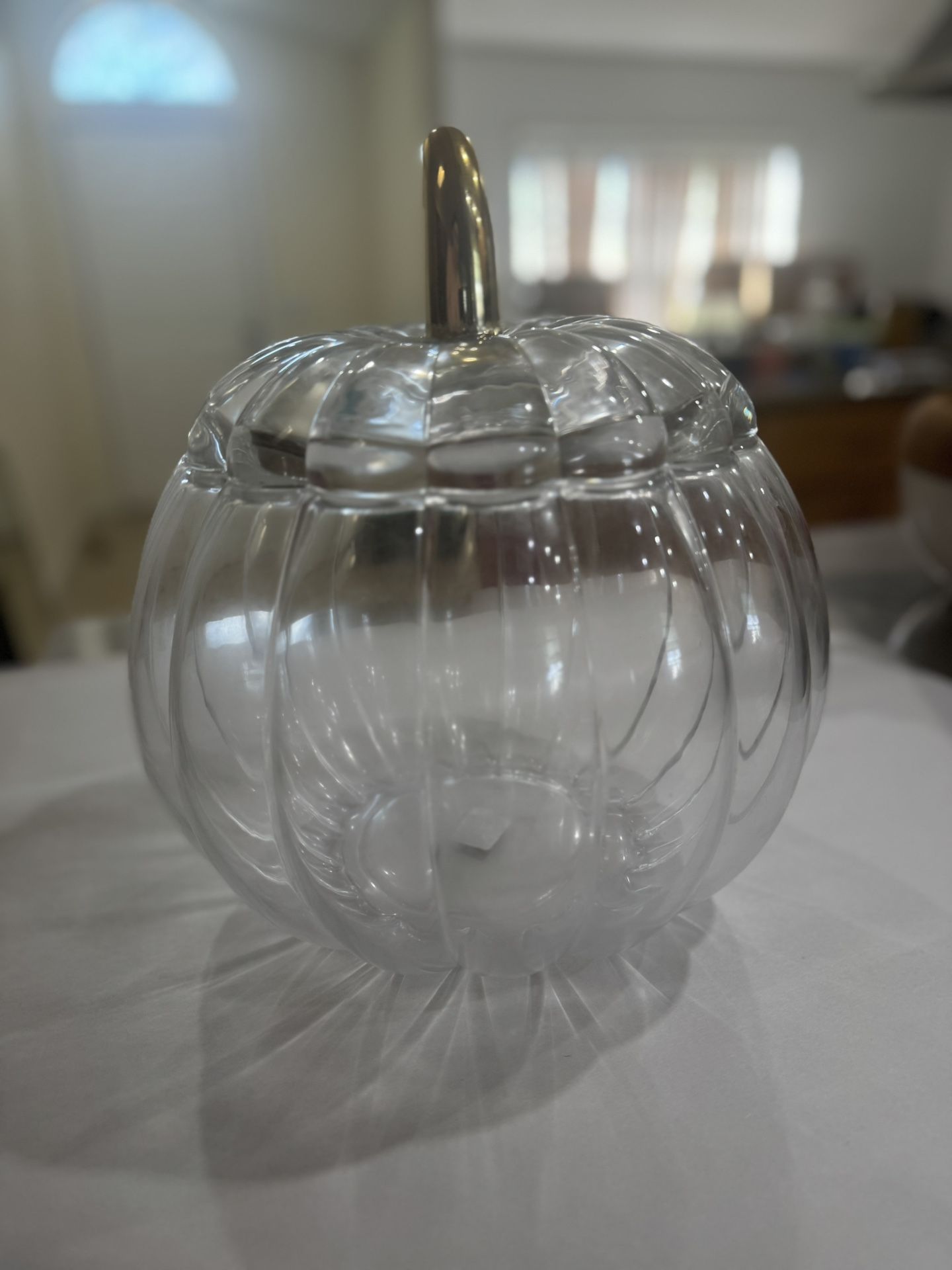 Glass Pumpkin Punch Bowl