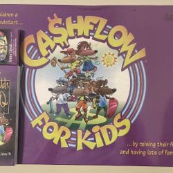 New Sealed Cashflow For Kids Board Game w/ Book & Tape Rich Dad Robert Kiyosaki