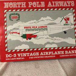 Metal Coin Bank. DC-3 