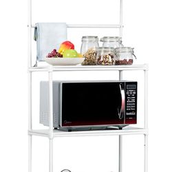 Giantex 4-Tier Kitchen Microwave Storage Rack Oven Stand Strong Mesh Wire Metal Shelves