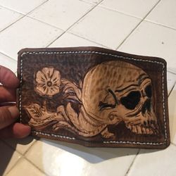 Leather Wallet - Skull