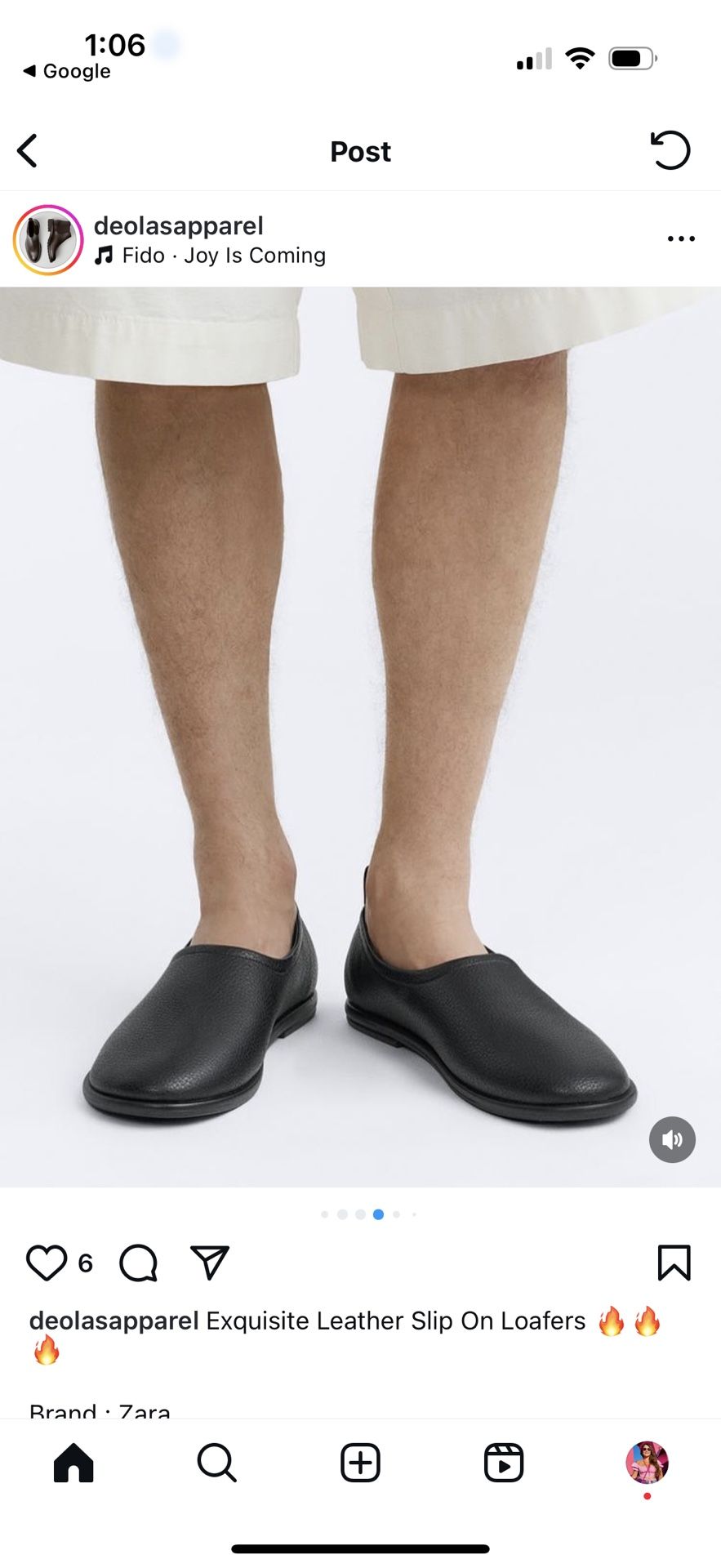 New Men’s ZARA Black Loafers Shoes Size 9