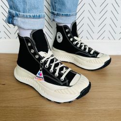 🤩Converse Women Shoes Sz 9 Chuck Taylor All Star Hi Sneakers Black A03277C New