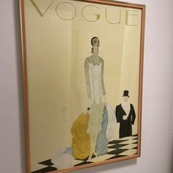 Rare Vintage Vogue Poster Frame 🖼️ Wall Art Original