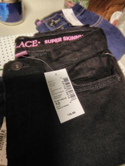 3pairs Brand New girls Children place super skinny jeans