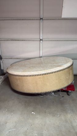 Alligator Skin Coffee Table with Marble Top