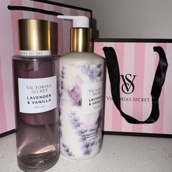 Victoria Secret Lavender Vanilla Body Lotion Fragrance Spray Mist