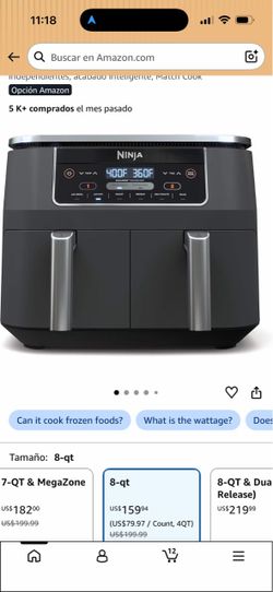 Ninja Dual Basket Air Fryer 8-Qt