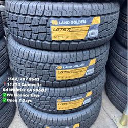 265/70R15 Land Golden A/T Set of Tires Installed and Balanced Set de Llantas Nuevas Instaladas y Balanceadas