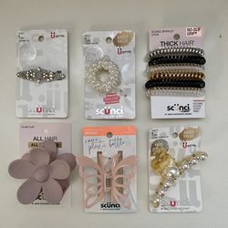 Scunci hair clips and barettes