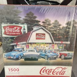 Lot of 2 Coca-Cola Jigsaw Puzzles – 1500 & 1000 Pieces – NEW & SEALED – Springbok