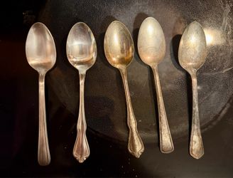 Antique silver plated spoons