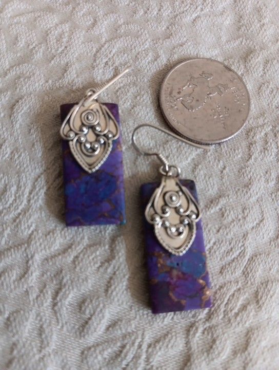 Purple Stone Earrings