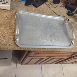 Silver Serving Tray...Hand Wrought