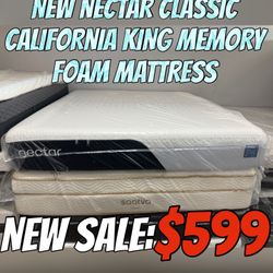 NEW NECTAR CLASSIC CALIFORNIA KING MEMORY FOAM MATTRESS 